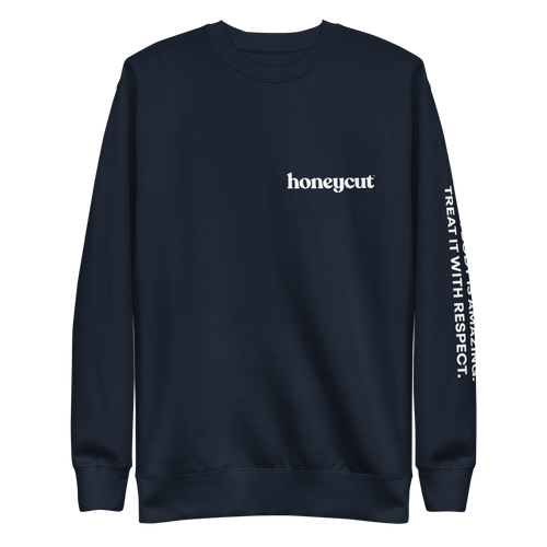 Navy Unisex Honeycut Logo Sweatshirt