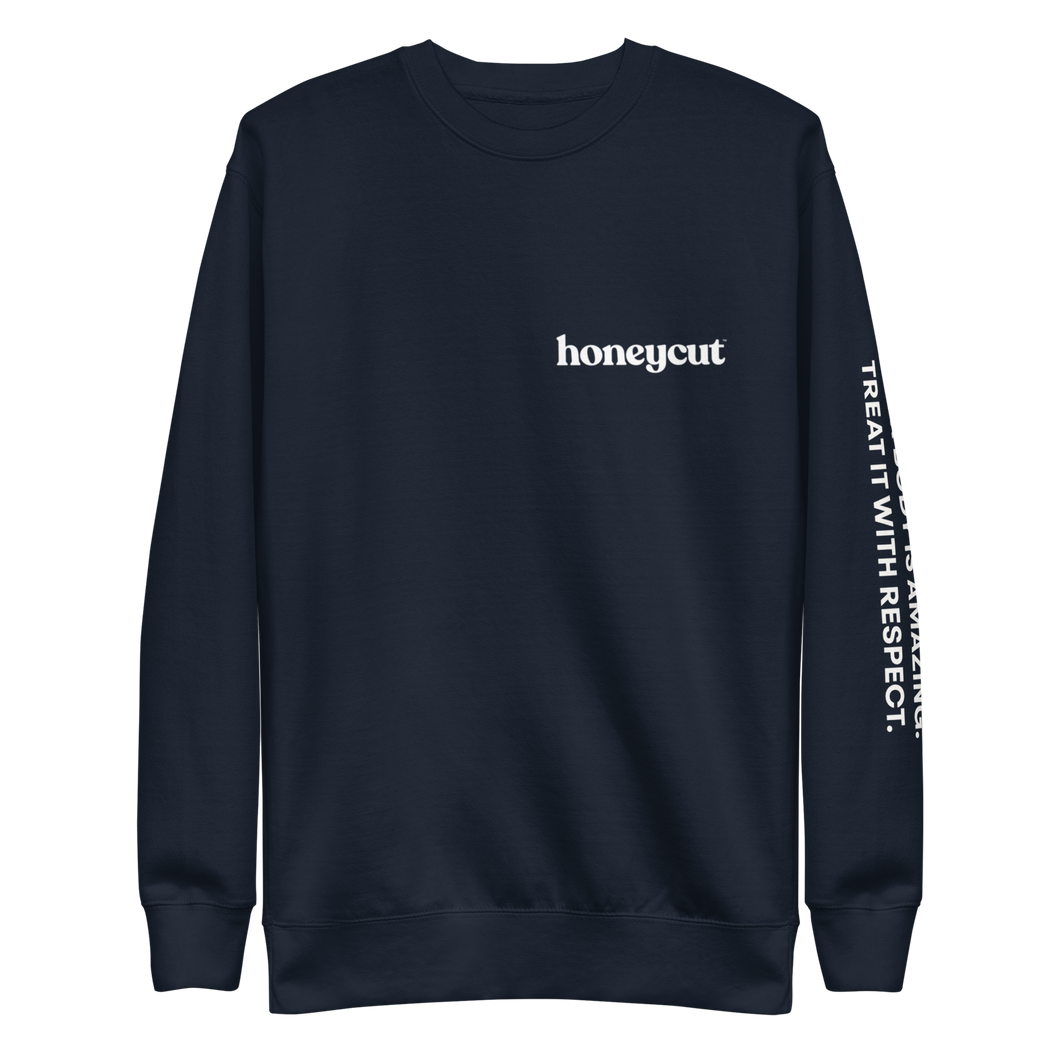 Navy Unisex Honeycut Logo Sweatshirt
